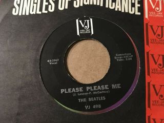 1964 The Beatles Please Please Me / Ask Me Why 45 Vee - Jay 498