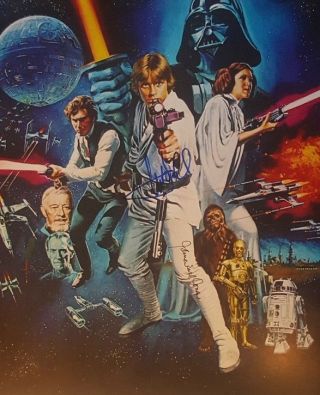 Mark Hamill James Earl Jones Star Wars Poster Signed Autographed The Last Jedi