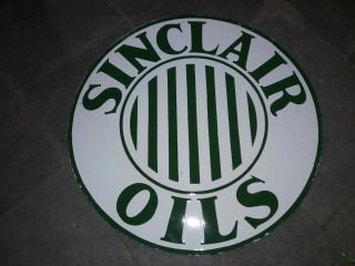 Porcelain Sinclair Oils Enamel Sign Size 30 " Inches Double Sided