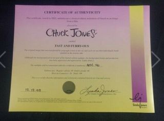 Chuck Jones Signed Road Runner 