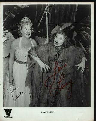 I Love Lucy Hand Signed Autographed Photo W/coa - Lucille Ball - Vivian Vance