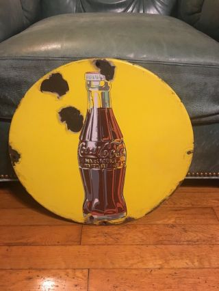 Rare Porcelain Coca Cola Advertising Sign