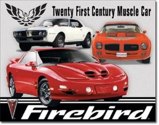 Pontiac Firebir Tribute 21st Century Muscle Car Garage Wall Decor Metal Tin Sign
