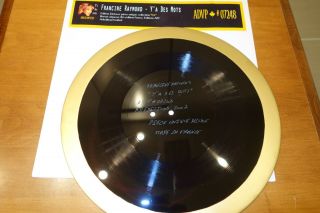 Ultra Rare 1993 12 " Francine Raymond Y A Les Mots Vinyl 30cm Acetate Single Lp