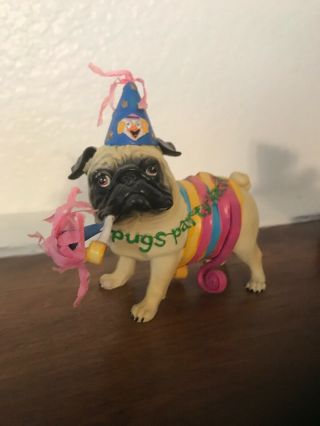 Pugnacious Pug Collectible Figure Pugs Party Hard Birthday 