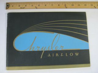 1934 Chrysler Airflow 34 Page Brochure Cellophane Over Lays