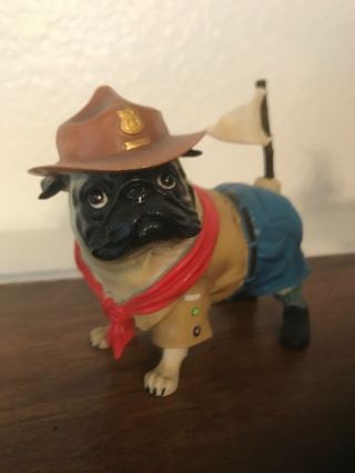 Pugnacious Pug Collectible Figure Pug Scout Boy Scout ❤️