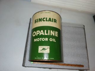 Vintage Sinclair Oil 5 Quart Metal Oil Can