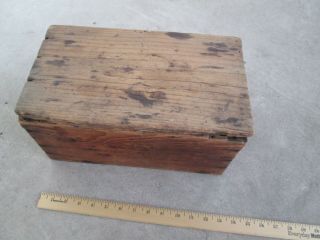 Antique Mason Jar Caps & Rubbers Wooden Box.  Boyd ' s Porcelain Lined 8