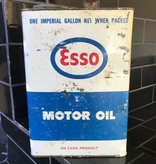 Esso 1 Gallon Vintage Motor Oil Tin Can