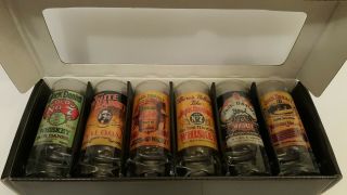 Rare Collectibles 2 Set Of 6 Shot Glass Jack Daniels Whiskey Old 7