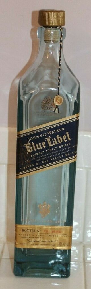 Johnnie Walker Blue Label Scotch Whiskey Empty Bottle 750ml Whisky