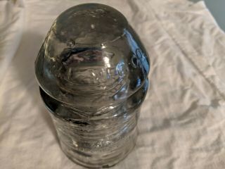 - W.  E.  MFG.  CO.  PATENT DEC 19 1871 W.  U.  Old Telegraph Glass Insulator 2