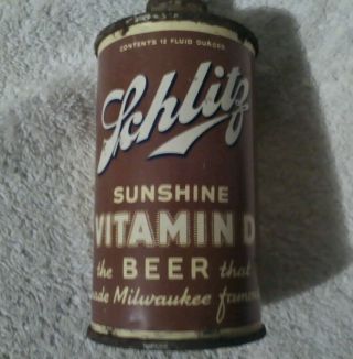 Schlitz Vitamin D Cone Top Beer Can