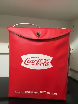 Rare Coca Cola Vinyl Bag Drink Coca Cola Fishtail