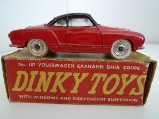 Vintage Dinky Toys 187 Volkswagen Karmann Ghia Coupe Issued 1959