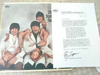 The Beatles Yesterday And Today 3rd State " Butcher Cover " W/good Peel And Letter
