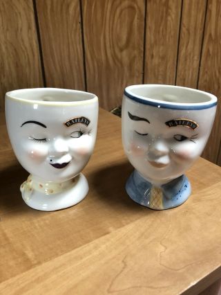 1997 Vintage Baileys Irish Cream Winky Yum Set Of 2 Mugs Mr.  & Mrs.  Cups