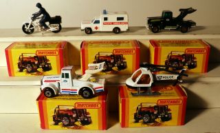 Dte 5 Yel/red Box Lesney Matchbox Superfast 33 Police Motorcycle 25 65 66 75