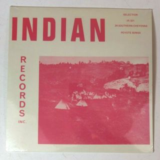 Indian Records Inc.  Ir 321 " 24 Southern Cheyenne Peyote Songs " Vinyl Lp -