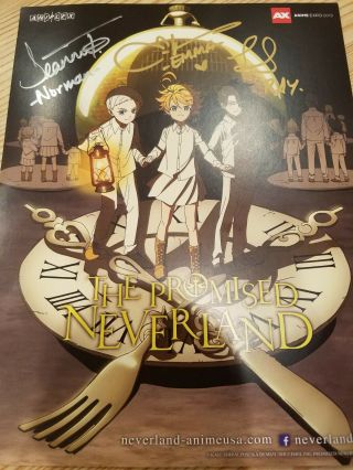 The Promised Neverland Aniplex Anime Expo 2019 Emma Ray Norman Autograph Print