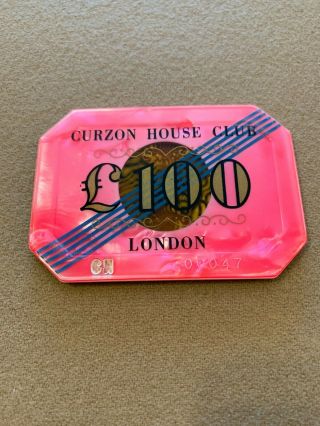 100 Pound Curzon House Club,  London Plaque Take A Look,