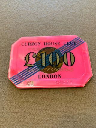 100 pound Curzon House Club,  London Plaque Take a look, 2