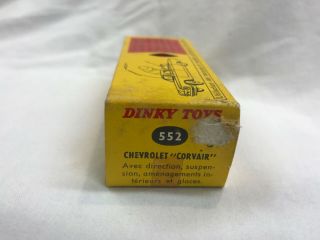 Dinky Toys 552 Chevrolet Corvair Red very 7