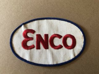 Vintage Enco Oil Gas Station Uniform Patch 6”