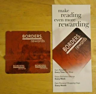 Borders Book Store Rewards Cards And Rewards Program Pamphlet