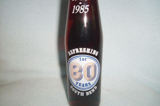 Coca - Cola 10 oz tall 1985 South Bend 80th Anniversary ULTRA RARE 3