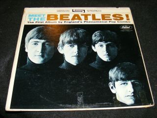 Brown Lettering 1964 Stereo Meet The Beatles Capitol Lp Rainbow Label