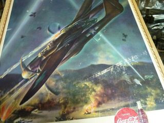 Vintage COCA - COLA 1943 WW II Airplane Lithography Poster - Full SET OF 20 12