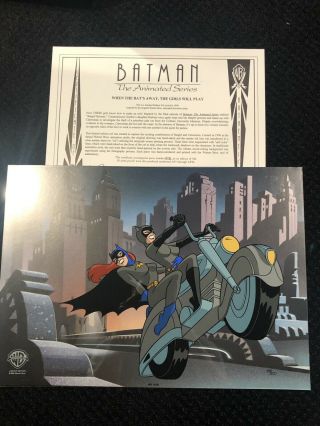 Batgirl Catwoman Animation Cel - When The Bats Away - Batman - 441/500