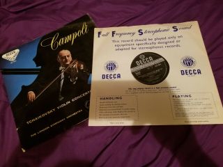 Campoli - Argenta / Tchaikovsky Violin Concerto / Decca Sxl 2029 Wbg Bbb