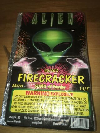 Alien 40/50’s Firecracker / Fireworks Brick Label