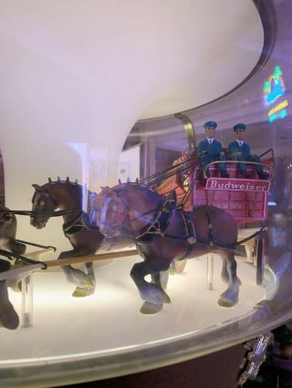 BUDWEISER WORLD CHAMPION CLYDESDALE TEAM REVOLVING CAROUSEL VERY COOL 8