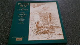 Peter Pan By J.  M Barrie 3 X Lp Box Set - The Dotrice Family Argo