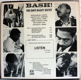 Dave Bailey Sextet: Bash (Jazzline JAZ - 33 - 01,  ISSUE) 2