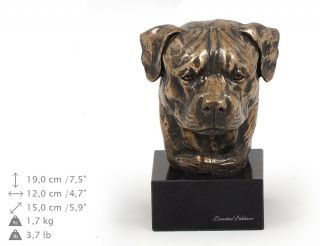 Rottweiler,  Dog Bust Marble Statue,  Artdog Limited Edition,  Usa