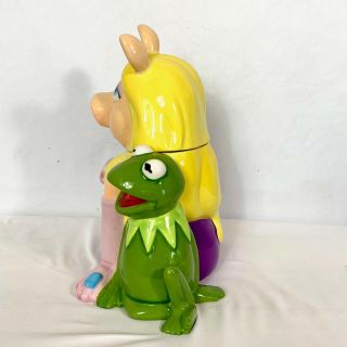 The Muppets Miss Piggy & Kermit the Frog Cookie Jar Sesame Street NIOB 6