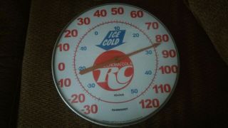 Large 18 " Royal Crown Cola Thermometer Advertising Sign
