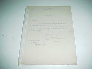 1908 Indiana Governor Frank Haney Autographed Signed Letter