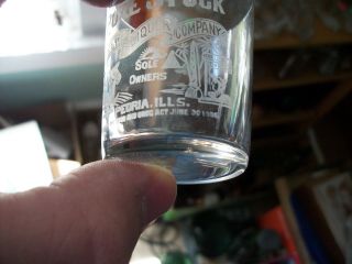SCARCE ZAHRINGER ' S PURE STOCK ORIENTAL WHISKEY GLASS PEORIA CAMEL PYRAMID SPHINX 4