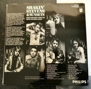 Shakin’ Stevens and The Sunsets RARE SWEDISH PHILLIPS LP 1973 Ex Cond ROCKABILLY 4