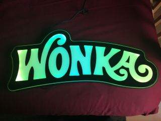 Willy Wonka Casino Slot Machine Topper Illuminated Sign WONKA CASINO SLOT SIGN 5