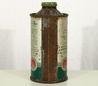 FAMOUS BEVERWYCK BBBB ALE FBIR FLAT BOTTOM CONE TOP BEER CAN ALBANY,  YORK NY 3