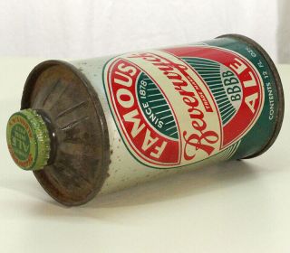 FAMOUS BEVERWYCK BBBB ALE FBIR FLAT BOTTOM CONE TOP BEER CAN ALBANY,  YORK NY 5