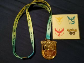 Pokemon Go Fest Chicago 2019 Medal; One Of 300 Battle Arena Champion Collectors