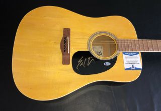 Eric Church Signed Auto Acoustic Rougue Full Size Guitar Beckett Bas
